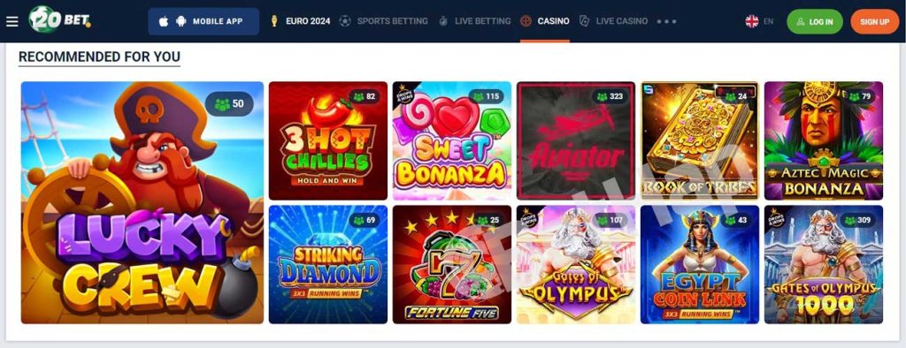 20bet casino no deposit bonus