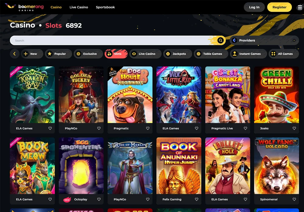Boomerang Casino slots